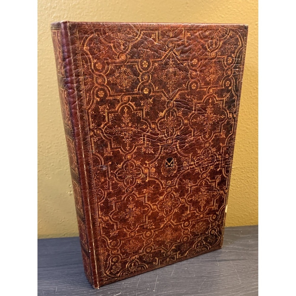 Vintage Brown Wooden Book Hidden Safe Stash Box Storage Compartment